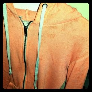 Women's orange zip up light jacket
